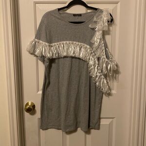 CQ by CQ Shirt w/ Ribbon and Pearl Details